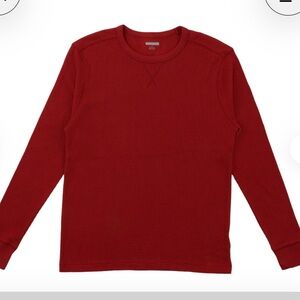GAP Red Waffle Crew Neck Top. Large